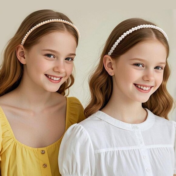 10Pcs Pearl Beaded Metal Headbands for Girls Women Elegant Hair Accessories main image 8